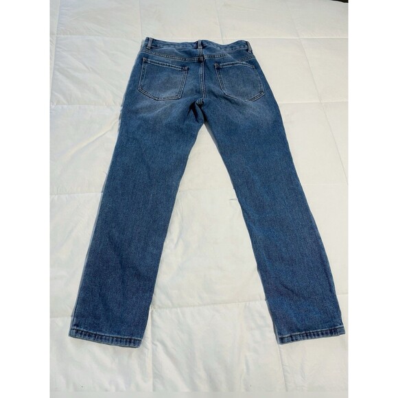 FOREVER 21 Jeans Womens 27 High Rise Boyfriend Distressed Blue Denim - Picture 2 of 4